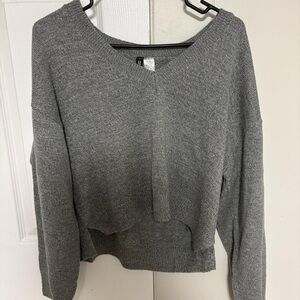 H&M Gray V-Neck Sweater
